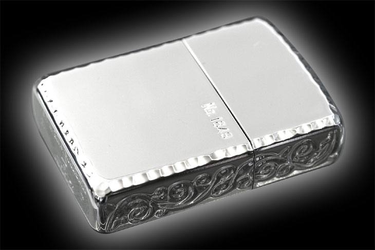 オリジナルナンバー彫刻 車 ジッポアーマーボディ 砲金ジッポー  