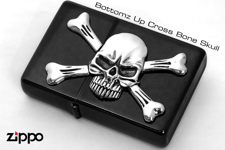 Zippo ジッポー ボトムズアップクロスボーンスカル Bottomz Up Cross Bone Skull BK