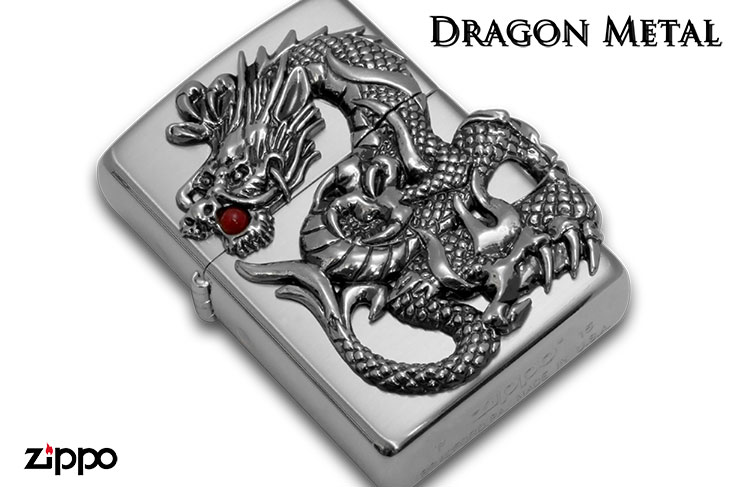 Zippo ジッポー ドラゴンメタル Dragon Metal 銀サテーナ