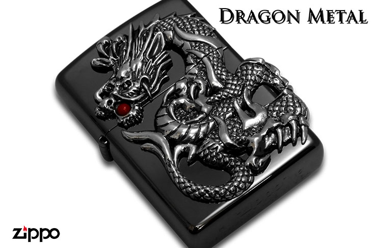 Zippo ジッポー ドラゴンメタル Dragon Metal 黒ニッケルミラー