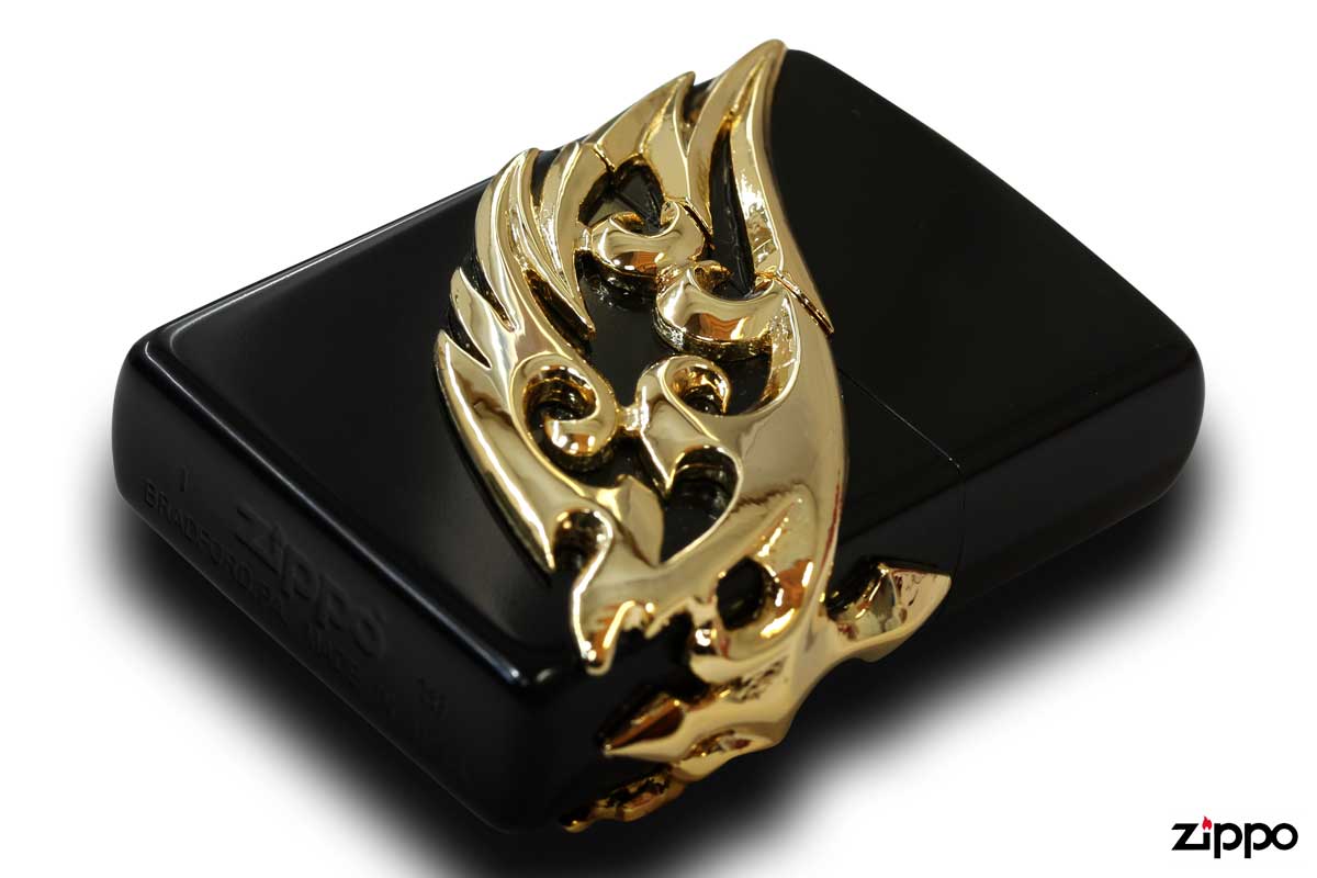 Zippo ジッポー WING METAL ウイングメタル BKG メール便可