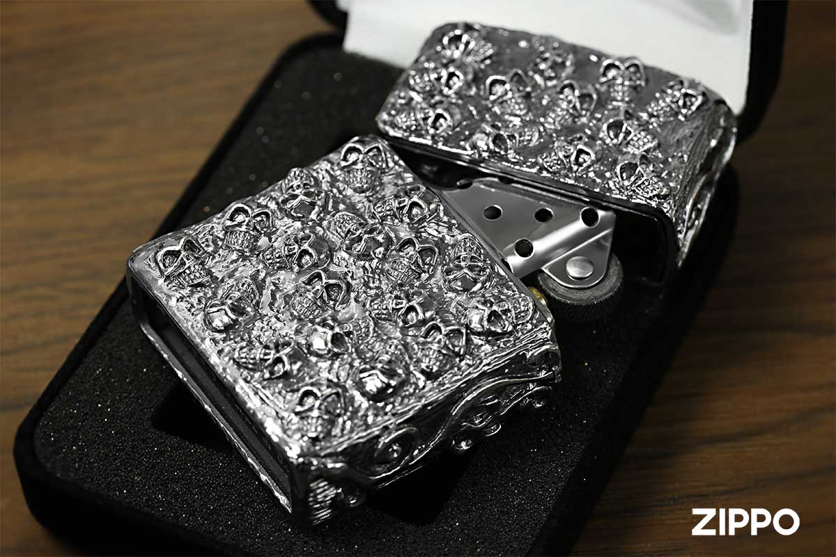 Zippo ジッポー Skull Jacket スカルジャケット 銀イブシ SI