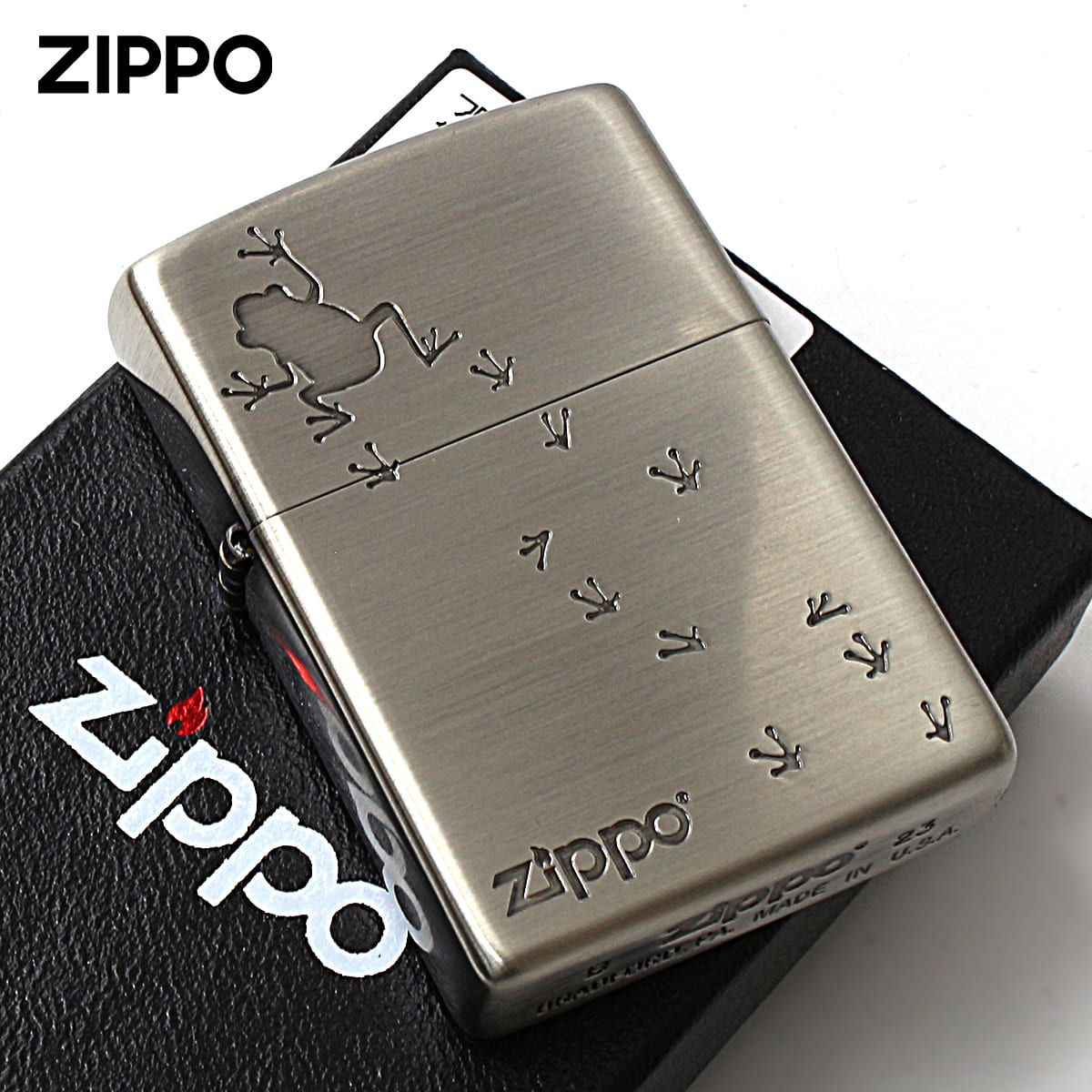 Zippo ジッポー カエル 蛙 フロッグデザイン ブラス つや消し