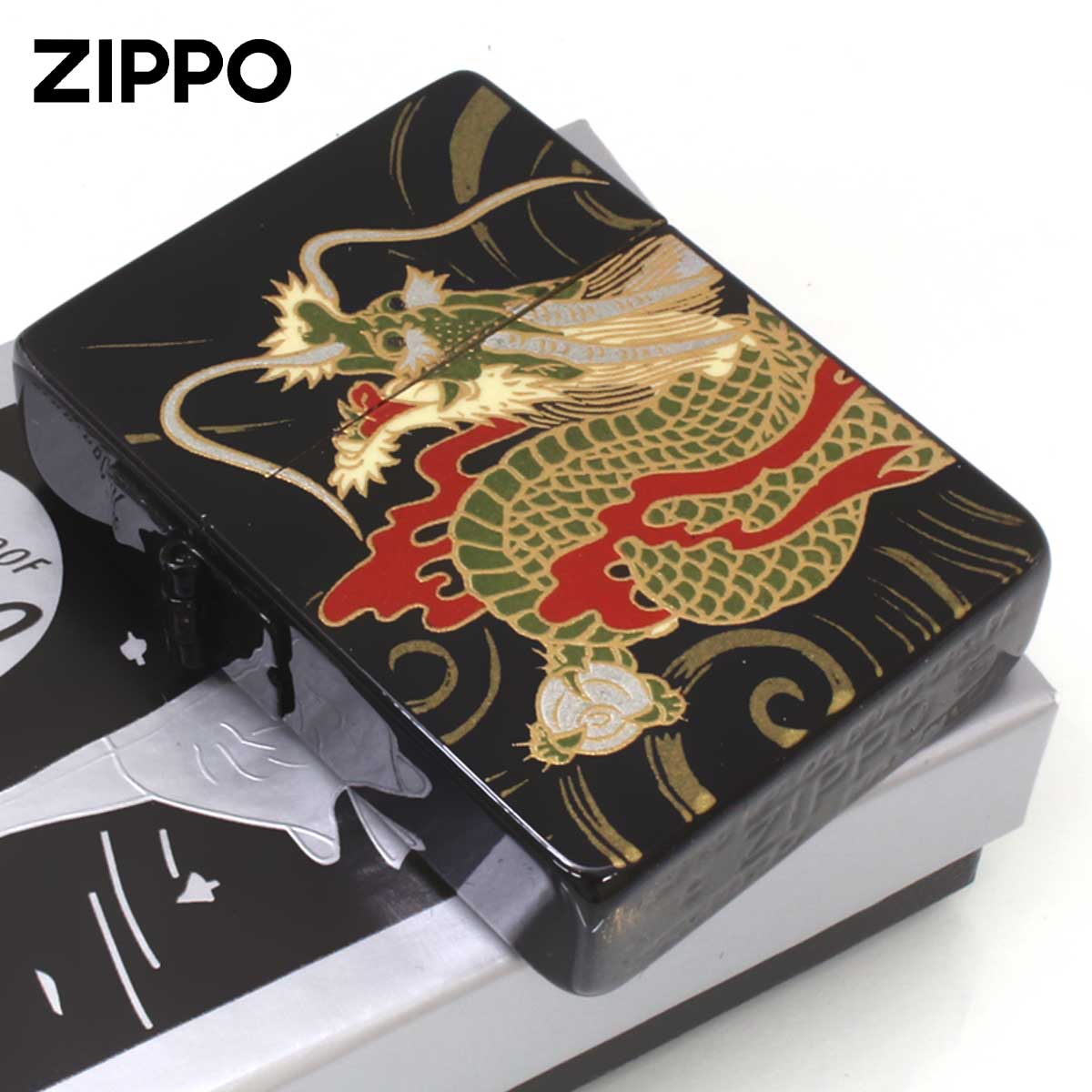 Zippo ジッポー 1935レプリカ 蒔絵 伝統工芸 ゴールドタンク 龍