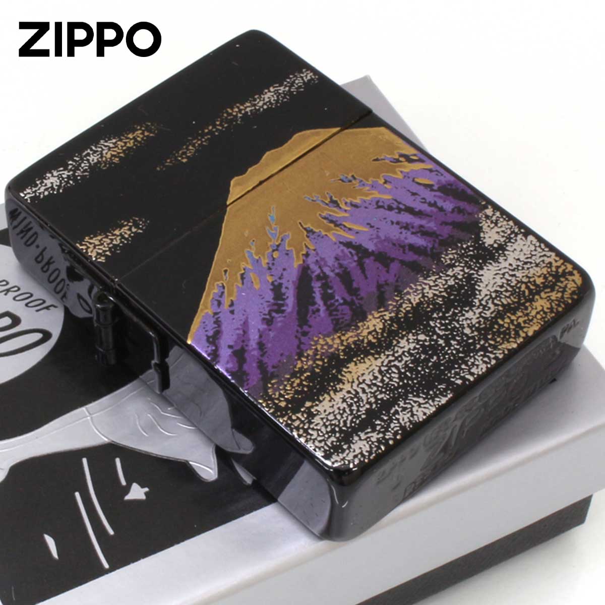 Zippo ジッポー 1935レプリカ 蒔絵 伝統工芸 ゴールドタンク 富士山