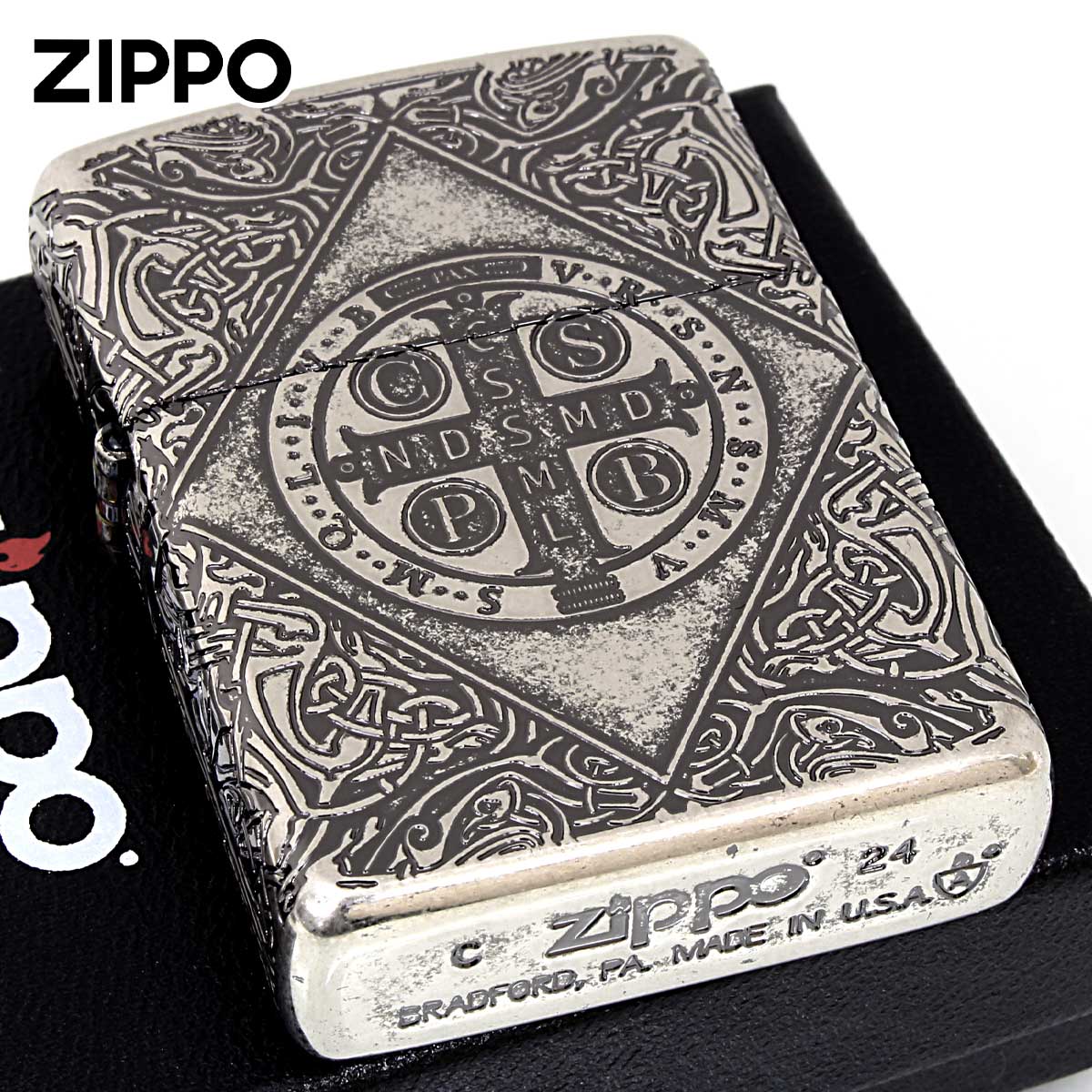 Zippo ジッポー ARMOR アーマー クロス 十字架 Cross ベネディクト