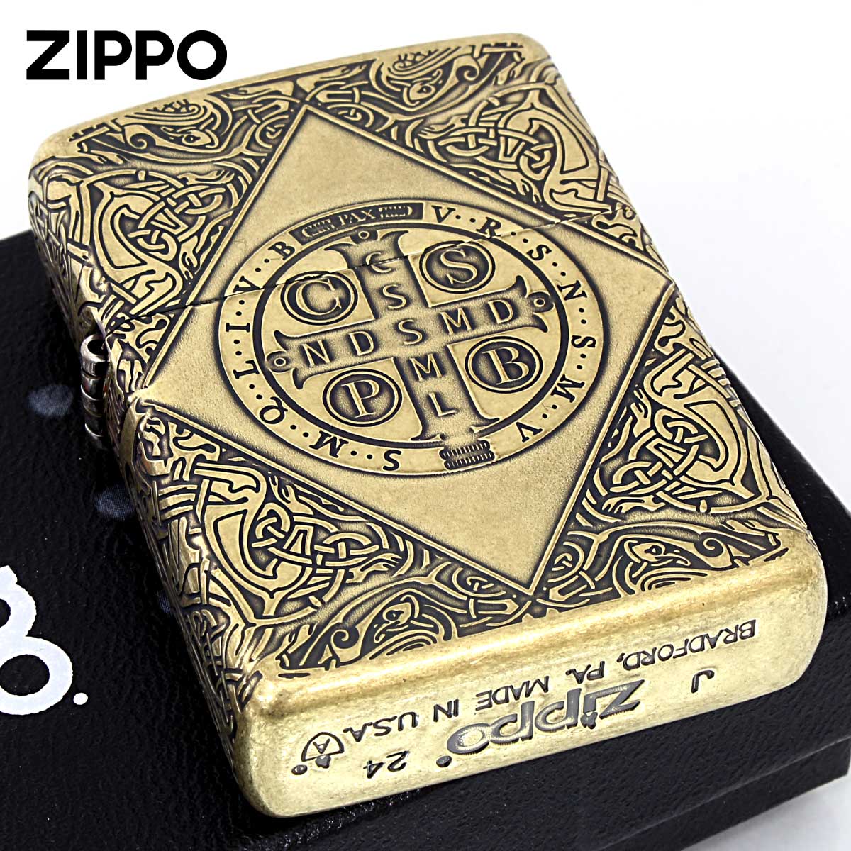 zi 104　マールボロ　アーマー　未使用　未開封　ジッポー Zippo ジッポー ARMOR アーマー クロス 十字架 Cross ベネディクト