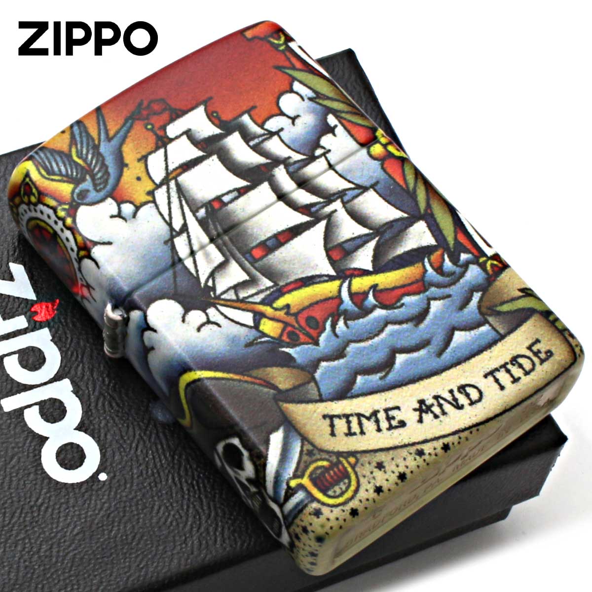 Zippo ジッポー 海賊 海賊船 タトゥー スカル ドクロ 骸骨