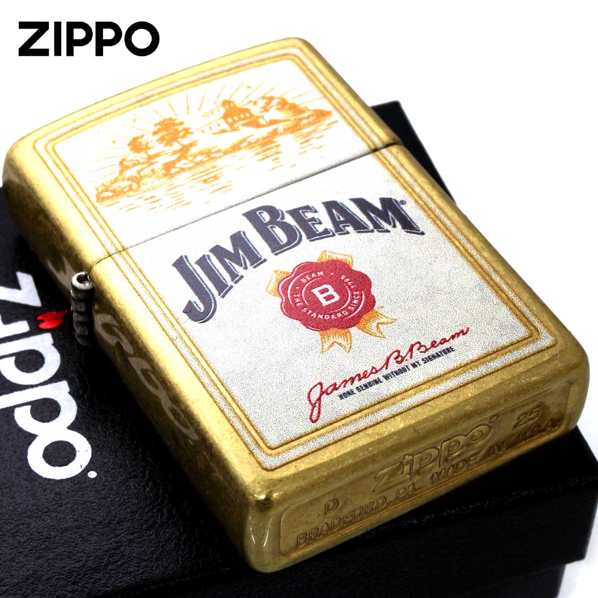 Zippo ジッポー ジムビーム ロゴ 酒 Jim Beam Provenance ライセンス品 46793 メール便可