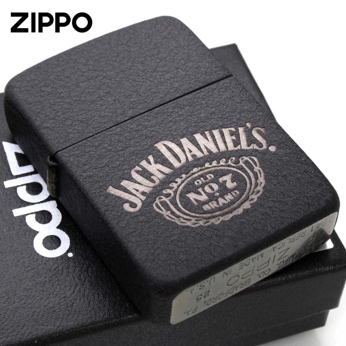 Zippo ジッポー 1941レプリカ ジャックダニエル ロゴ 酒 Jack Daniel's No.7 ライセンス品 46796