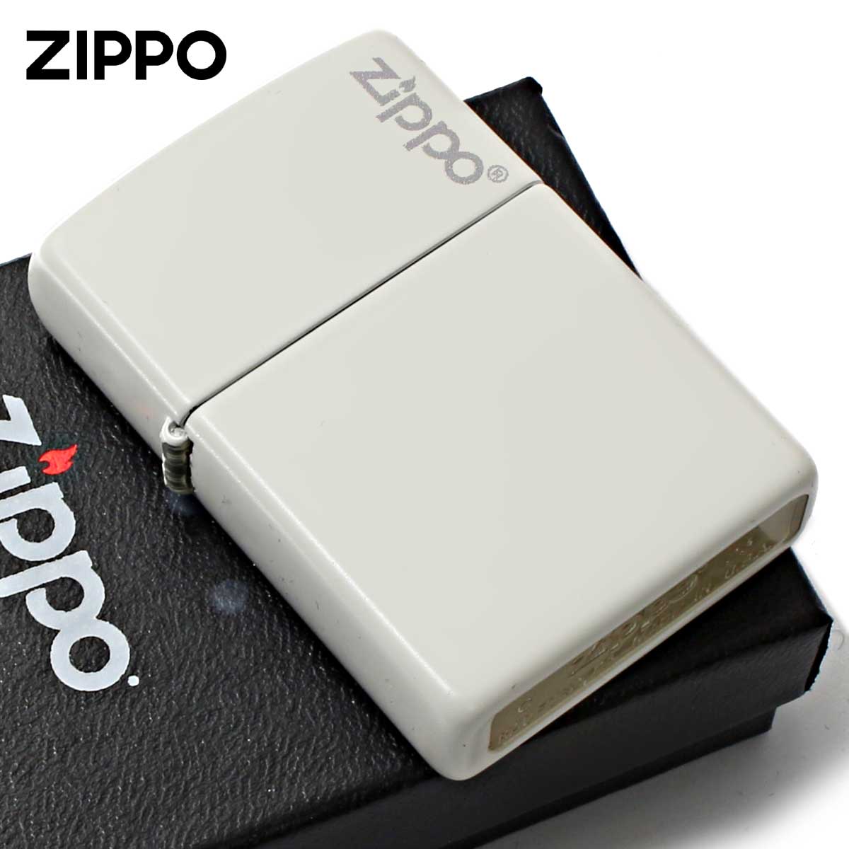 Zippo ジッポー 無地 ホワイト マット ジッポ ロゴ White Matte 塗装 214ZL メール便可