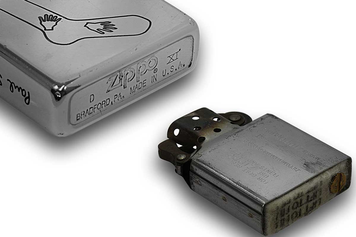 Zippo ジッポー 中古・Paul Smith ポール・スミス 箱なし 保証書なし 傷あり 1995年製造 ソックス メール便可