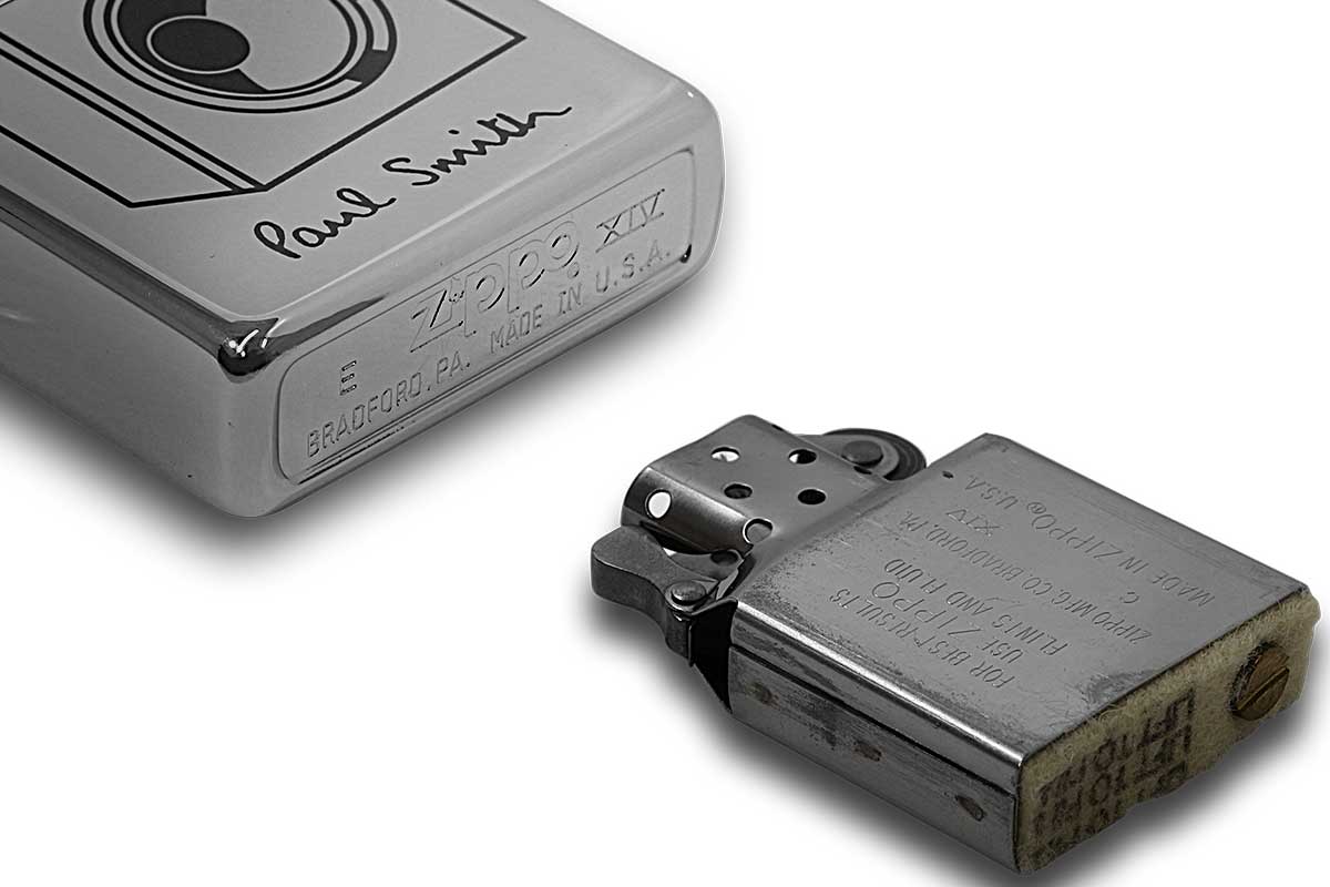 Zippo ジッポー 中古・Paul Smith ポール・スミス 箱なし 保証書なし 傷あり 1998年製造  スピーカー メール便可