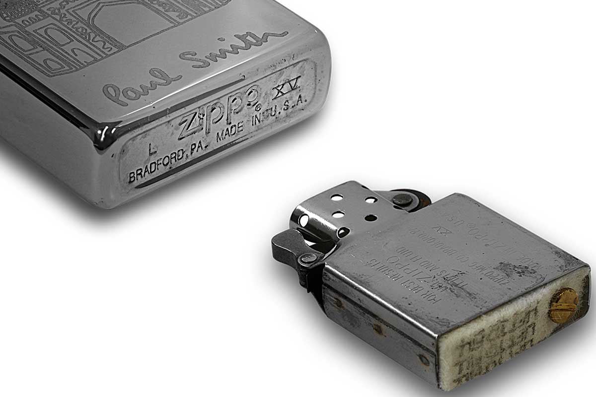 Zippo ジッポー 中古・Paul Smith ポール・スミス 箱なし 保証書なし 傷あり 1999年製造 タージ・マハル メール便可