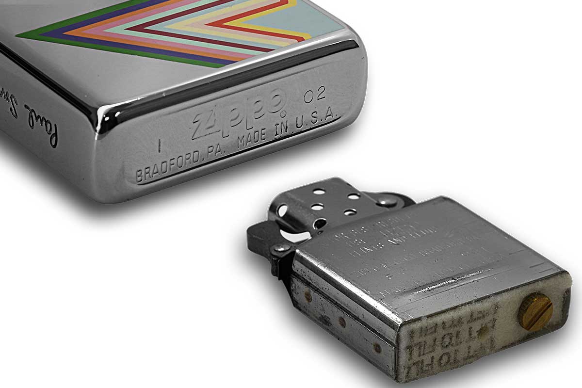 Zippo ジッポー 中古・Paul Smith ポール・スミス 箱なし 保証書なし 傷あり 2002年製造 ストライプスター メール便可