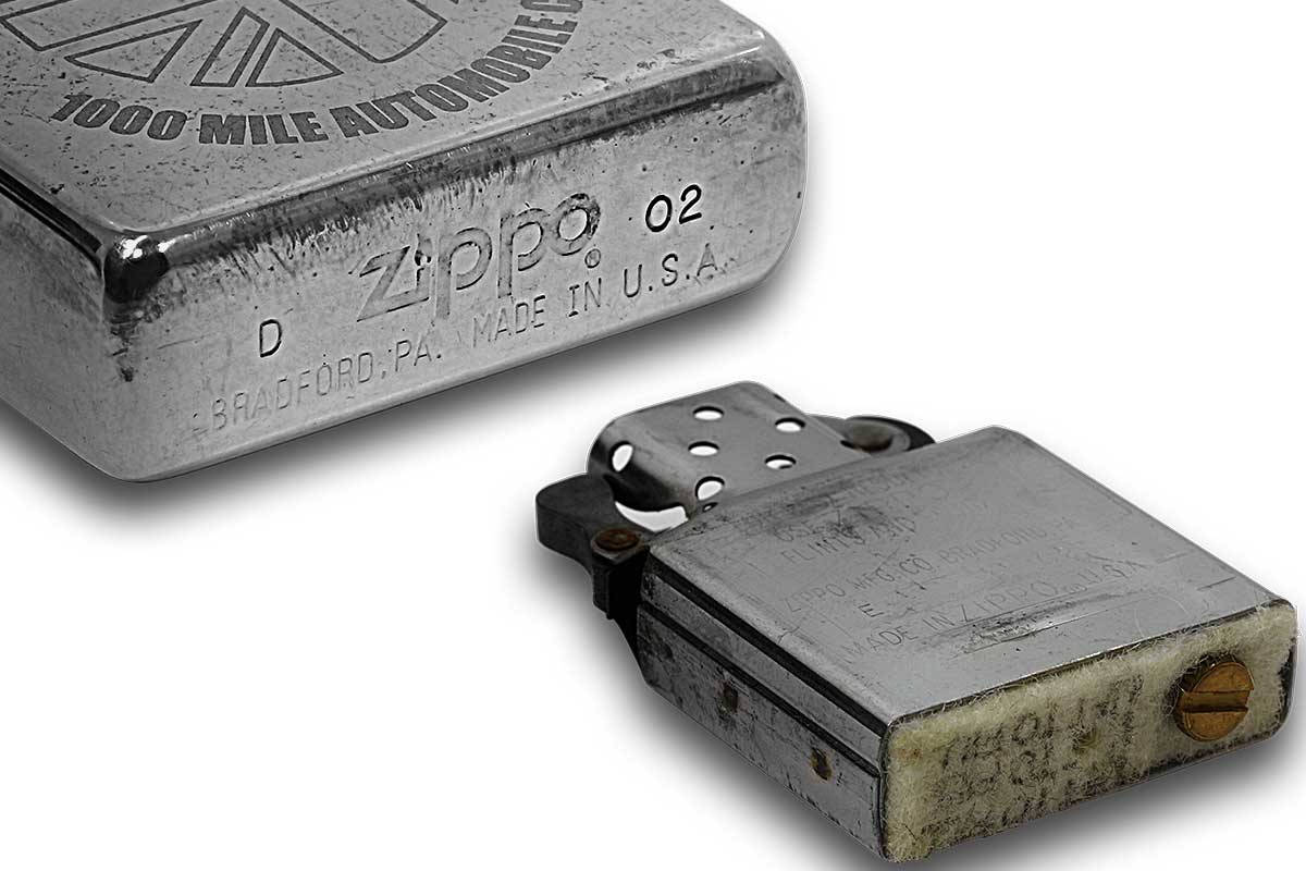 Zippo ジッポー 中古・Paul Smith ポール・スミス 箱なし 保証書なし 傷あり 2002年製造 1000 MILE AUTOMOBILE CLUB メール便可