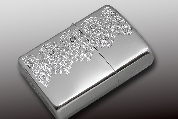 Zippo ジッポー Shiny Lace 銀ミラー