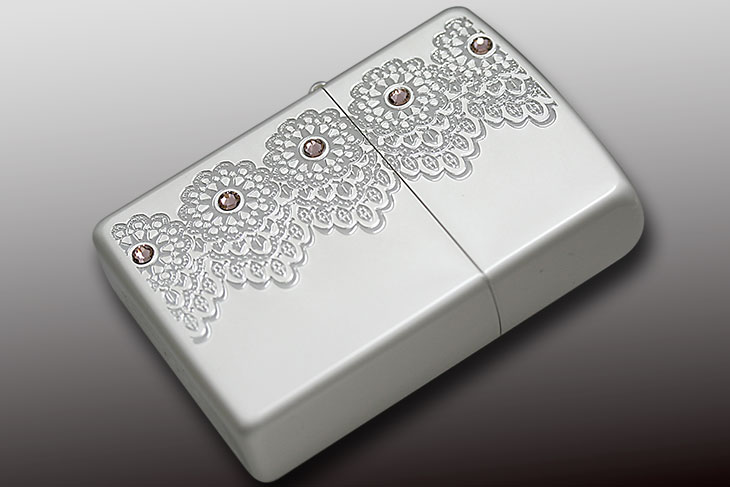 Zippo ジッポー Shiny Lace ホワイトパール