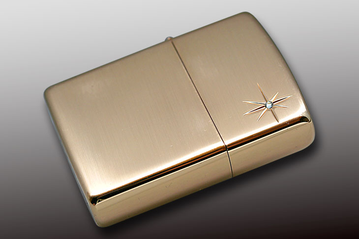 Zippo ジッポー Shiny Cross Cut S ピンクゴールドヘアライン