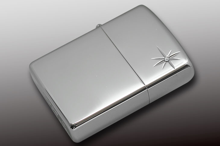 Zippo ジッポー Shiny Cross Cut S  プラチナミラー