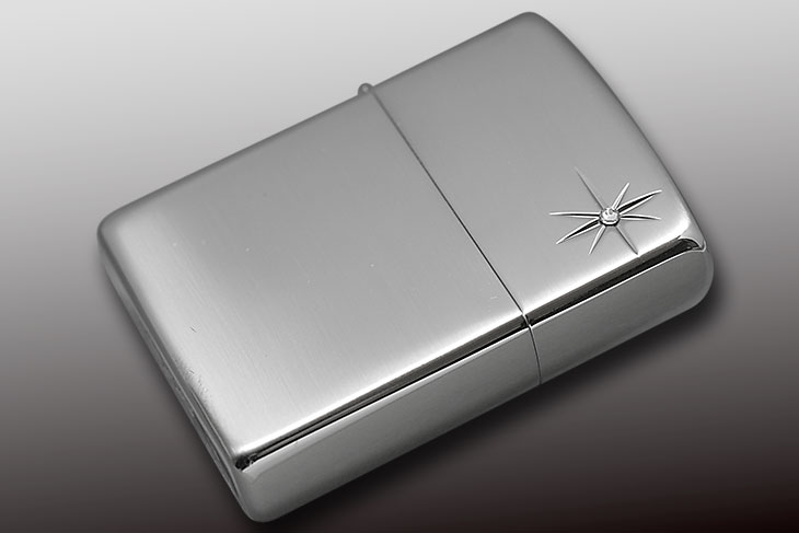 Zippo ジッポー Shiny Cross Cut S プラチナヘアライン