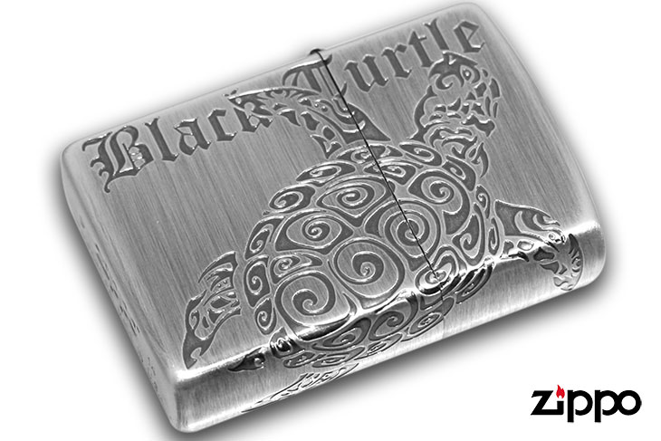 Zippo ジッポー ブラック&シルバー タートル