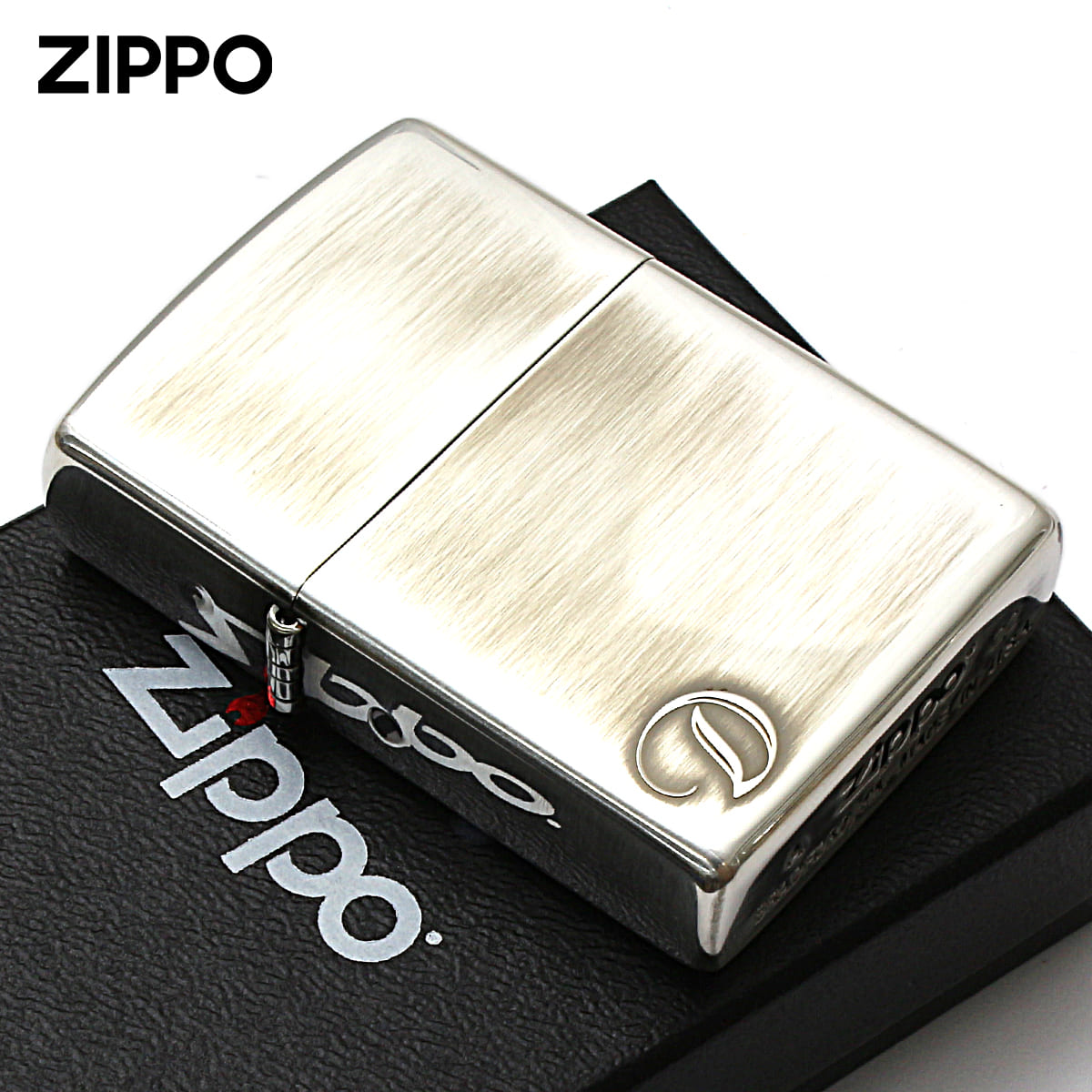 Zippo ジッポー アルファベット イニシャル The alphabet D シルバーいぶし 80012 メール便可