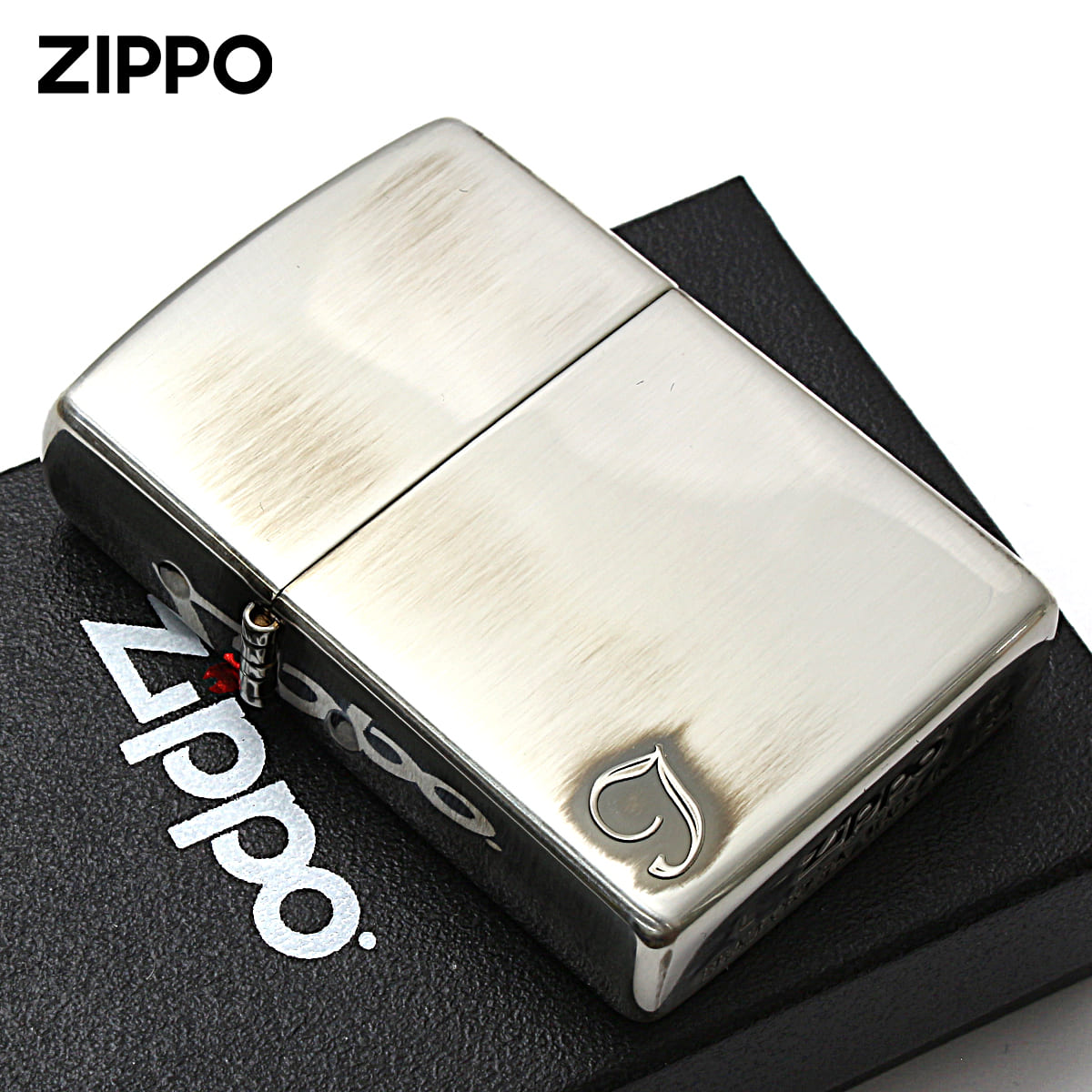 Zippo ジッポー アルファベット イニシャル The alphabet I シルバーいぶし 80017 メール便可