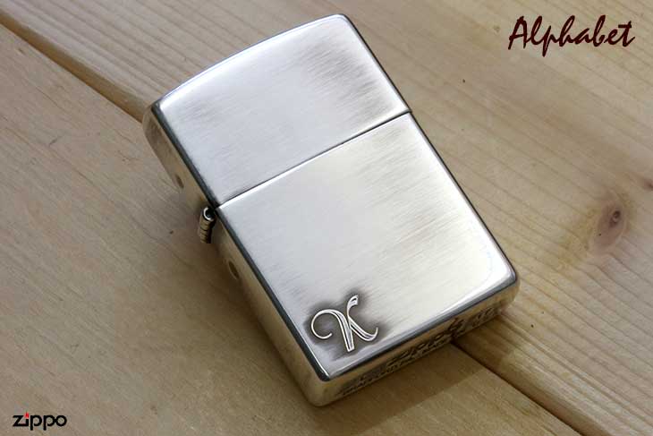 Zippo ジッポー アルファベット イニシャル The alphabet K シルバーいぶし 80019 メール便可