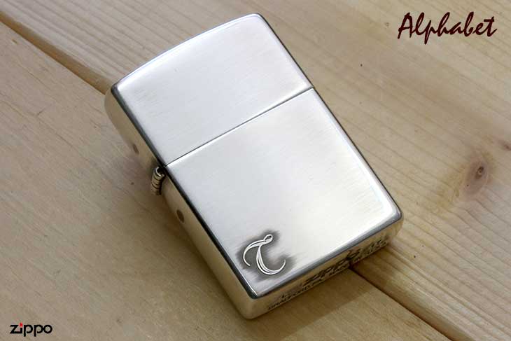 Zippo ジッポー アルファベット イニシャル The alphabet T シルバーいぶし 80028 メール便可