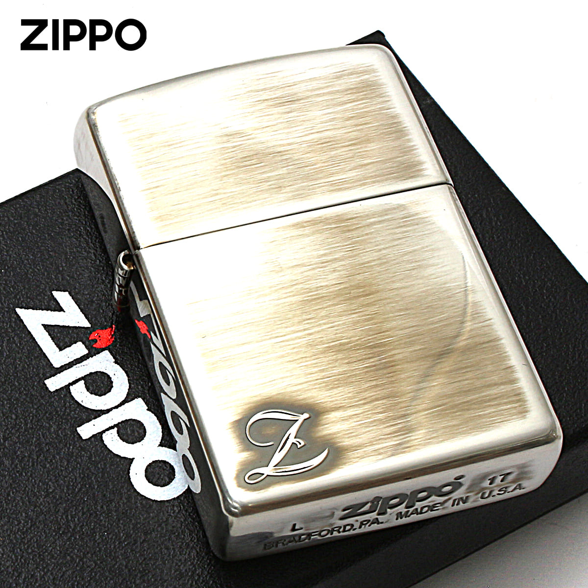Zippo ジッポー アルファベット イニシャル The alphabet Z シルバーいぶし 80034 メール便可