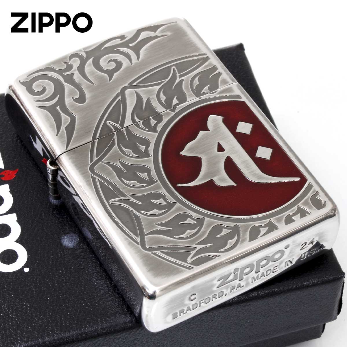 Zippo ジッポー 梵字 bonji サク 午 80040