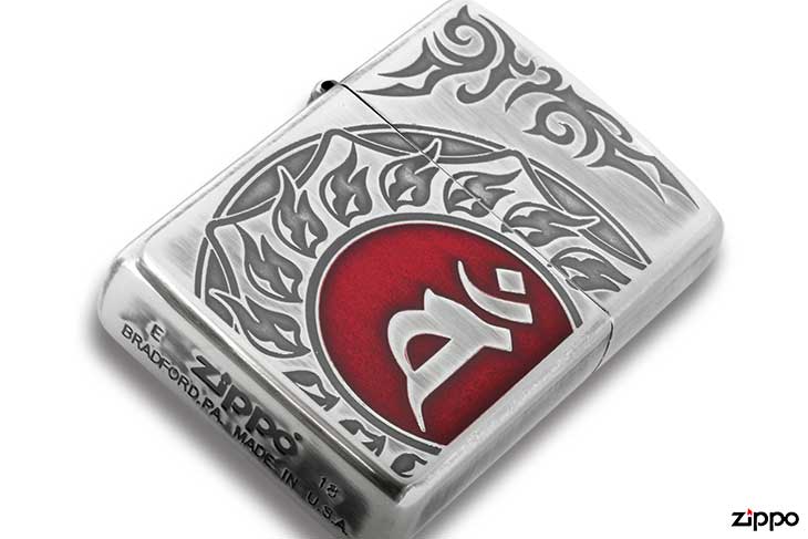 Zippo ジッポー 梵字 bonji バン 銀メッキいぶし 80039 メール便可
