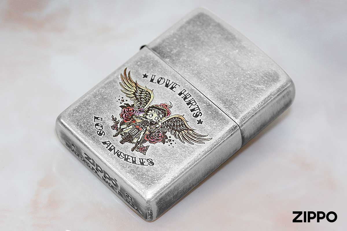 Zippo ジッポー Betty Boop ベティ・ブープ 90周年記念モデル LOVE HURTS 70672 メール便可