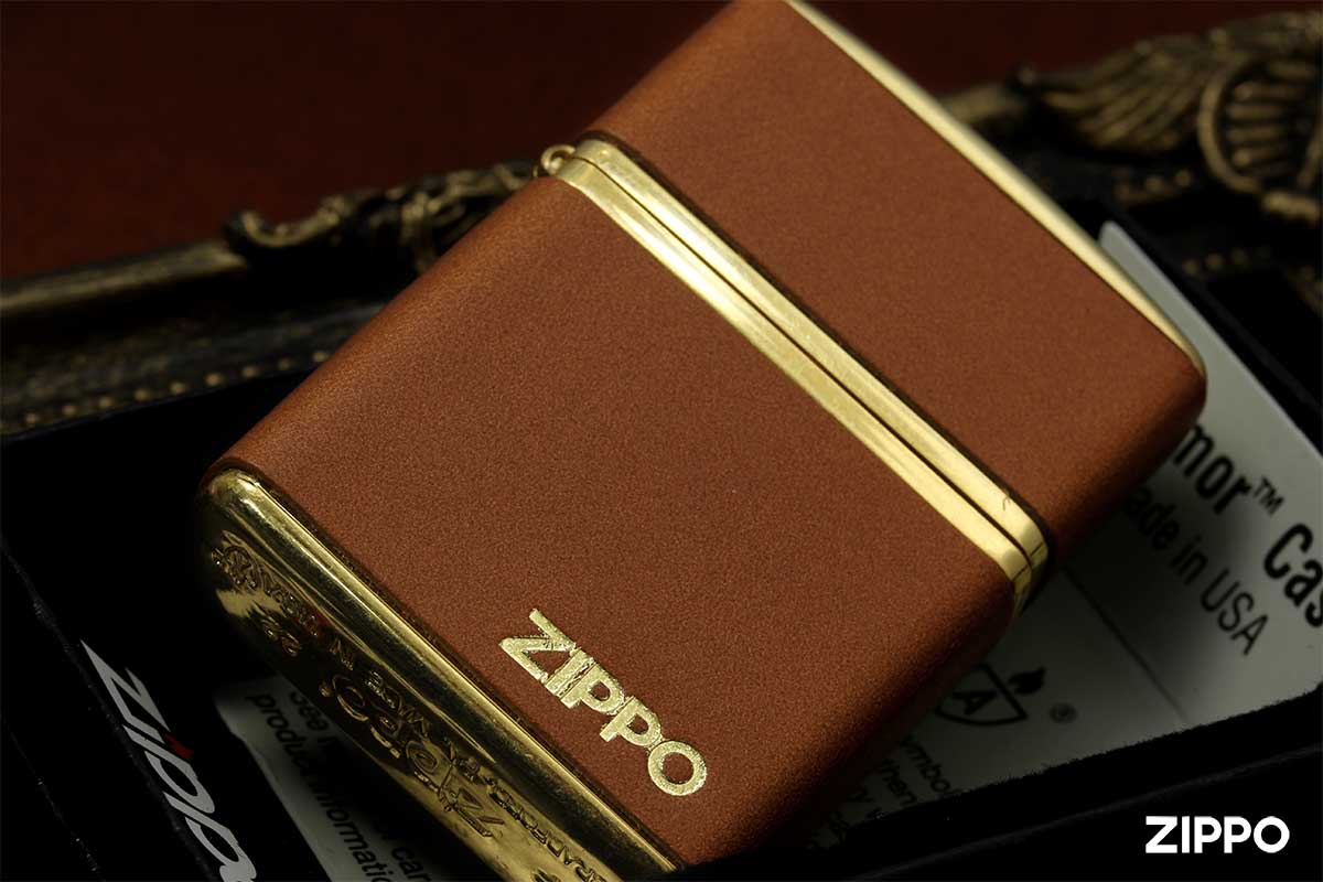 Zippo ジッポー ARMOR Classic Leather アーマー クラッシック キャメル 80074