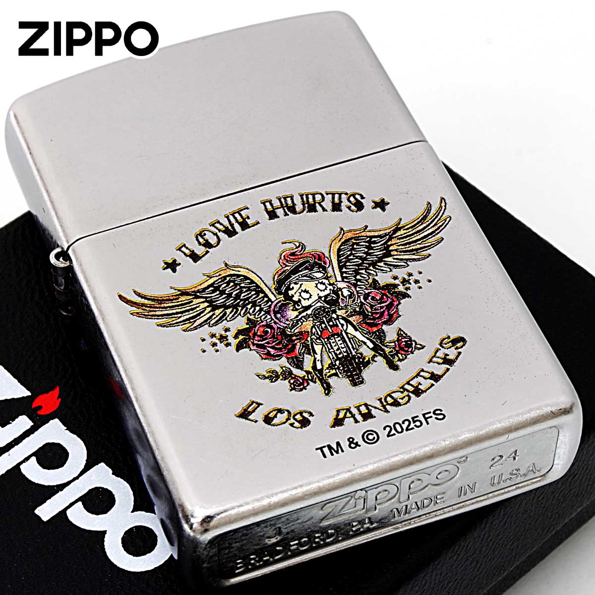 Zippo ジッポー Betty Boop ベティー・ブープ LOVE HURTS オフィシャルライセンス品 80227 メール便可