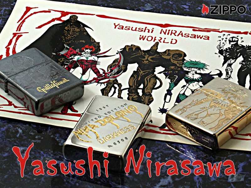 【Guillotine】韮澤 靖　ギロチーナ シルバー灰皿 ジッポー両面加工 Guillotine】韮澤 靖 ギロチーナ シルバー灰皿 ジッポー両面加工